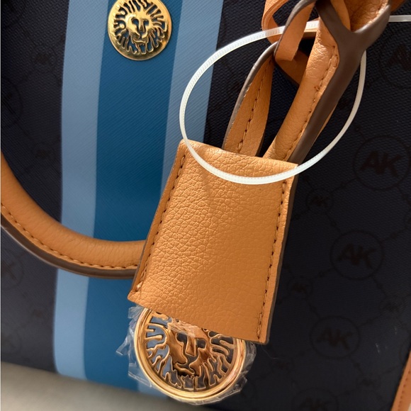Anne Klein Navy and Tan Satchel - Picture 11 of 14